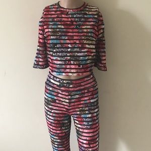 Blck and pnk semi-seethru coral doll sleeve outfit